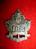 188th Battalion (Prince Albert, Saskatchewan) Collar Badge   
